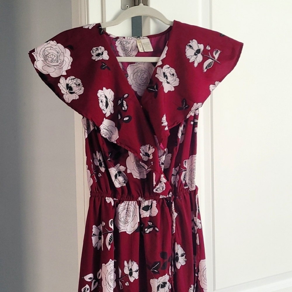Hi-low lightweight floral dress
